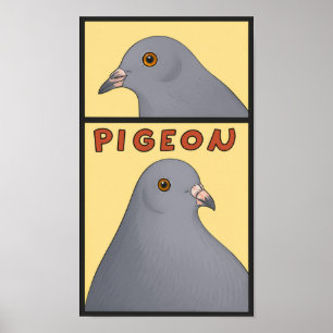 Poster Cartoon Taube