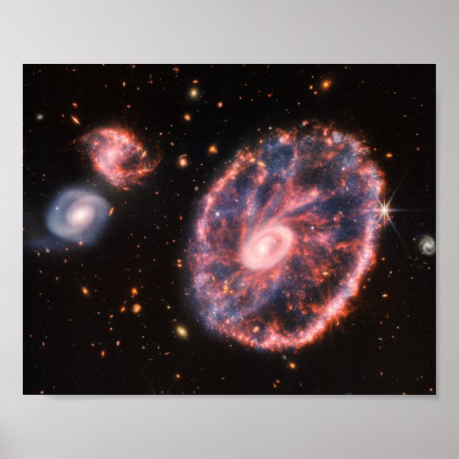 Poster Cartwheel Galaxy JWST James Webb Télescope spatial (Devant)
