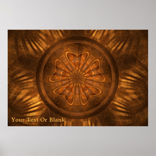 Poster Carving en bois fractal (Devant)