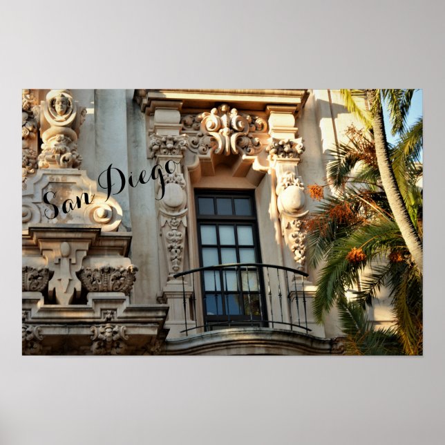 Poster Casa del Prado, Balboa Park, San Diego, Californie (Devant)