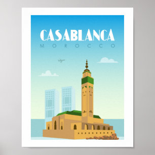 Poster Casablanca ville Maroc