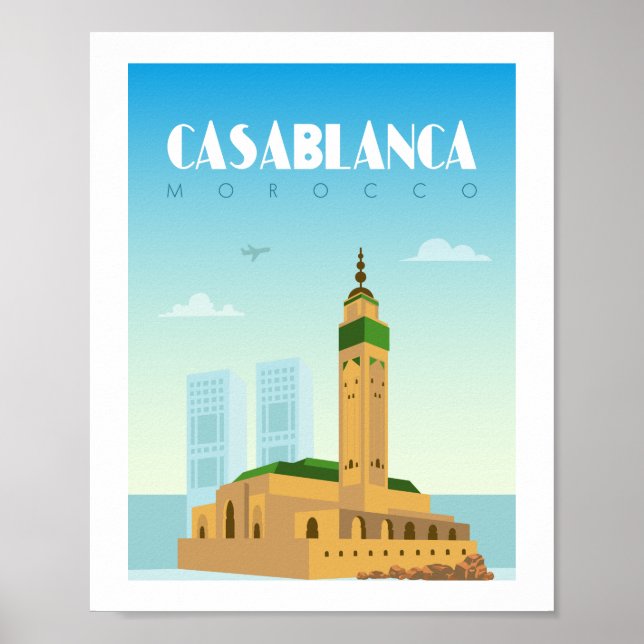 Poster Casablanca ville Maroc (Devant)