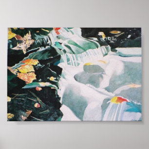 Poster cascade 3 d'automne