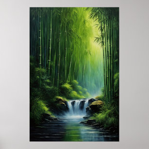 Poster Cascade à Emerald Grove