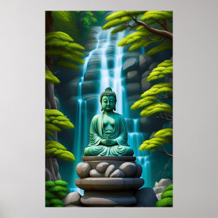 Poster Cascade Bouddha
