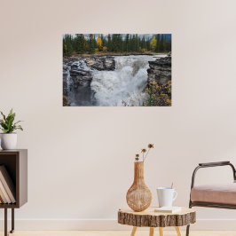 Poster Cascade canadienne pittoresque, chutes Athabasca