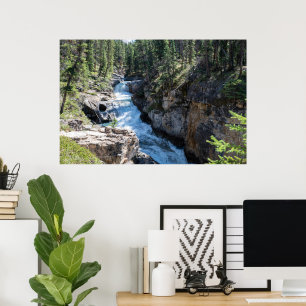 Poster Cascade canadienne pittoresque, chutes Stanley