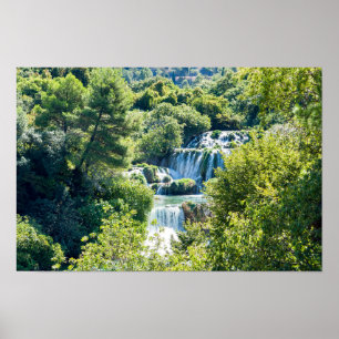 Poster Cascade dans le parc national de Krka - Dalmatie,