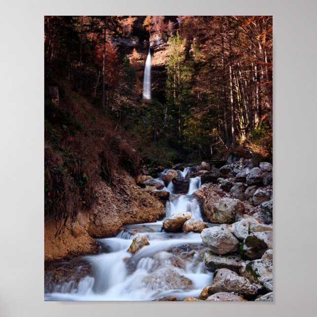 Poster Cascade d'automne Peričnik, Slovénie (Devant)