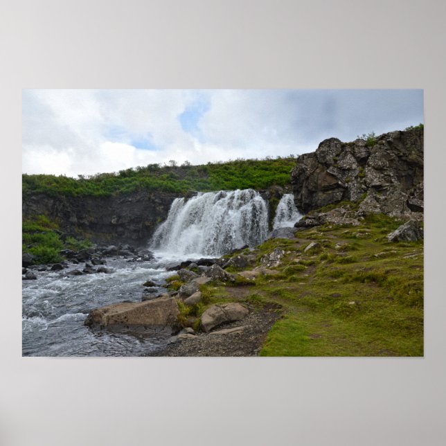 Poster Cascade de Fossarrett, Islande (Devant)