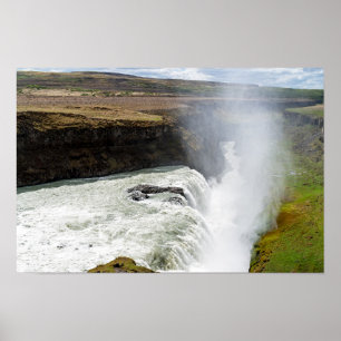 Poster Cascade de Gullfoss - Sud-Ouest de l'Islande