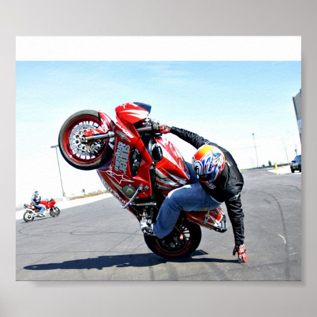 Poster Cascade de moto (Devant)