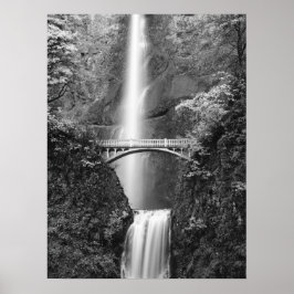 Poster Cascade de Multnomah Falls avec pont Benson