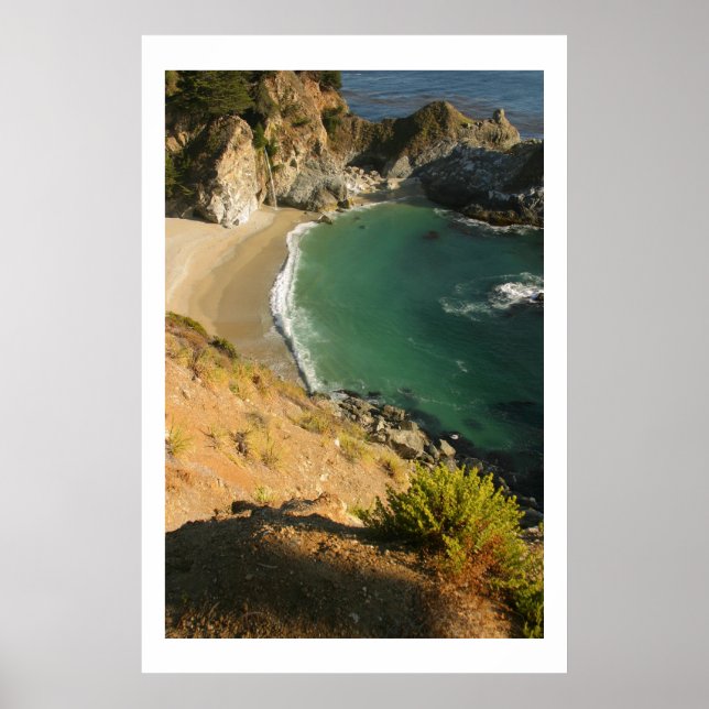Poster Cascade de plage à Julia Pfieffer (Devant)
