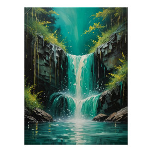 Poster Cascade de sérénité