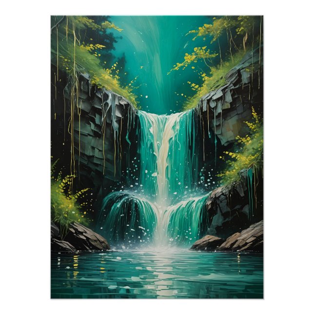Poster Cascade de sérénité (Devant)