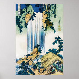 Poster Cascade de Yoro dans la province de Mino Art japon
