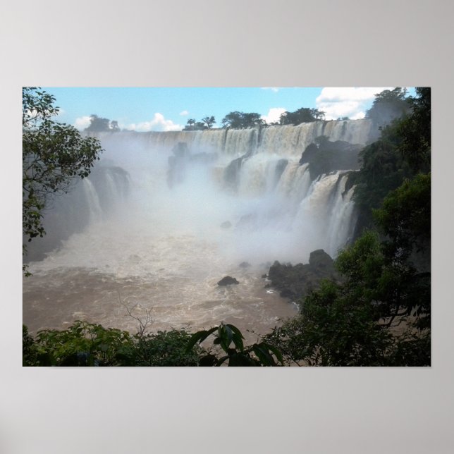 Poster Cascade d'Iguazu Argentine/Brésil Diviser la photo (Devant)