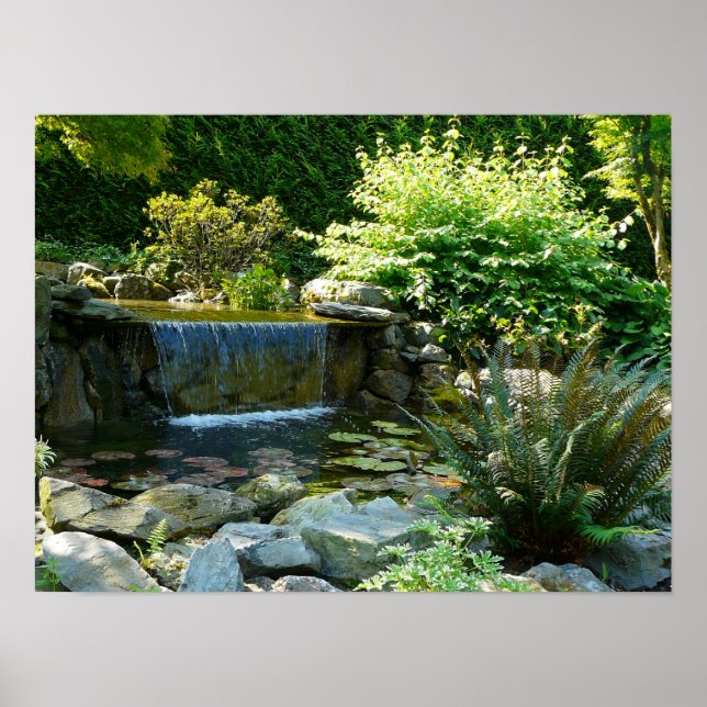 Poster Cascade du jardin Garden (Devant)