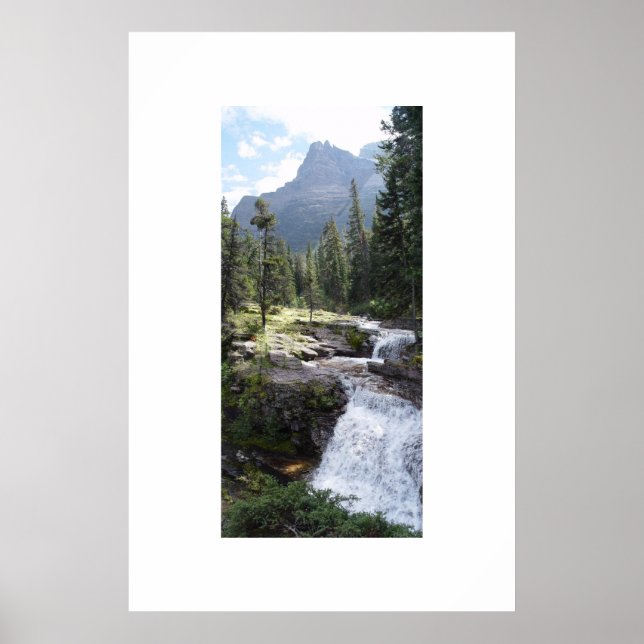 Poster Cascade du parc national Glacier (Devant)