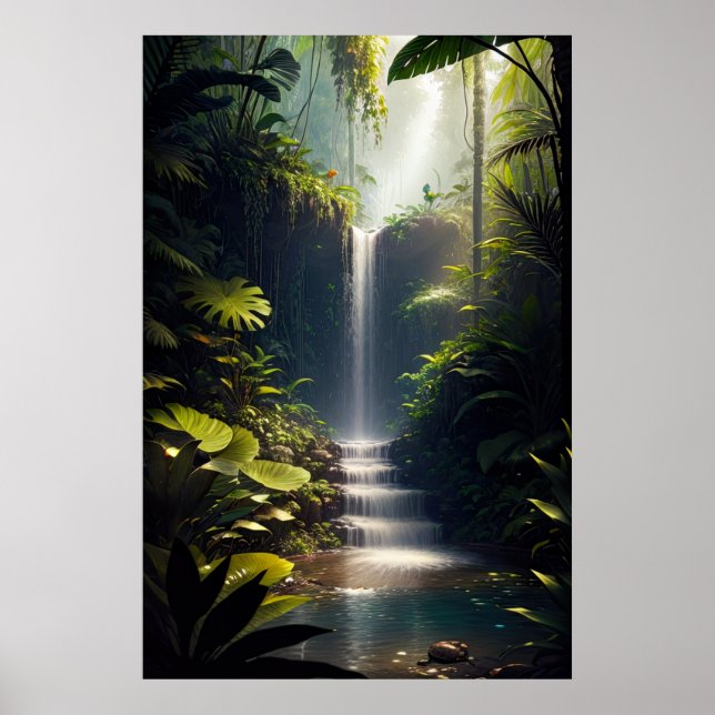 Poster Cascade Forestière, Charmant Cascade (Devant)