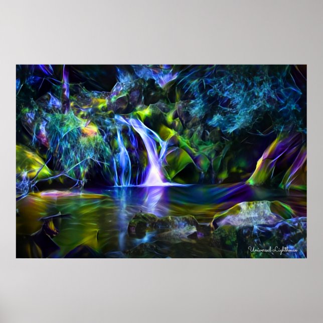 Poster Cascade fractale (Devant)