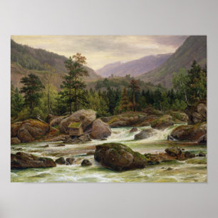 Poster Cascade norvégienne, 1840