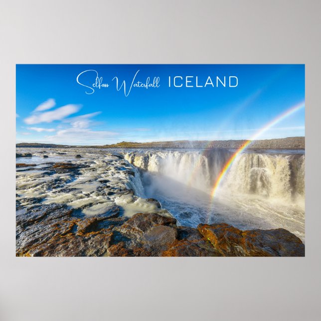 Poster Cascade Selfoss, Islande (Devant)