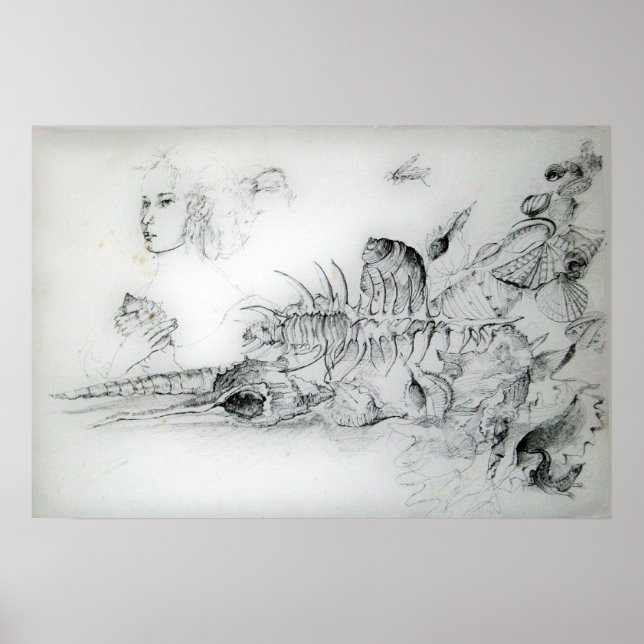 POSTER CASCADES AVEC JEUNE FILLE (Devant)