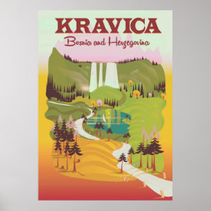 Poster Cascades de Kravica Bosnie-Herzégovine