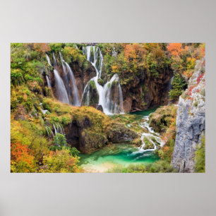 Poster Cascades des lacs Plitvice