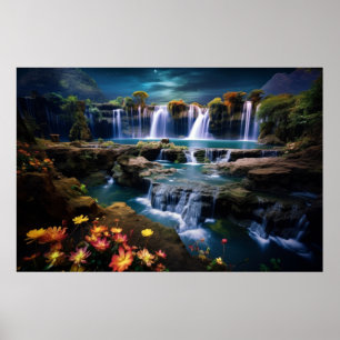 Poster Cascades Paysage Calme Nature