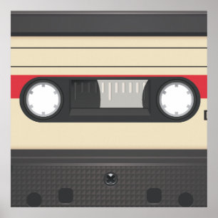 Poster Casette Tape - Sunset Red