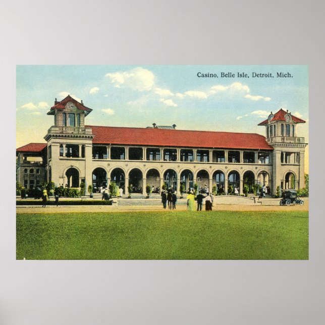 Poster Casino 1915, Belle Isle, Detroit, MI (Devant)