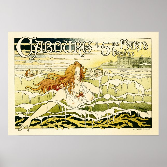 Poster CASINO DE CABOURG Paris Henri Privat Livemont Art (Devant)