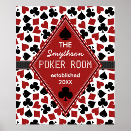 Poster Casino de salle de poker personnalisable