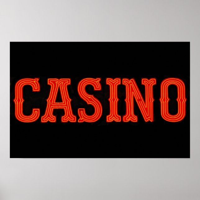 Poster Casino en Neon Red (Devant)