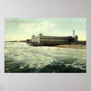 Poster Casino, parc NJ 1910 d'Asbury