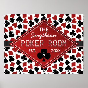 Poster Casino personnalisable de pièce de tisonnier