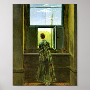 Poster Caspar David Friedrich Femme à la fenêtre