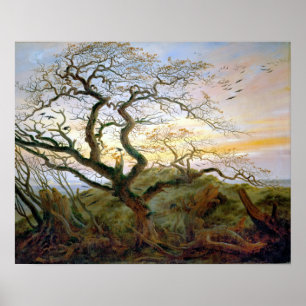 Poster Caspar David Friedrich l'arbre des corneilles