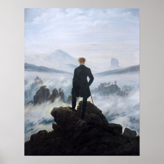 Poster Caspar David Friedrich Le Débardeur Au-Dessus De L (Devant)