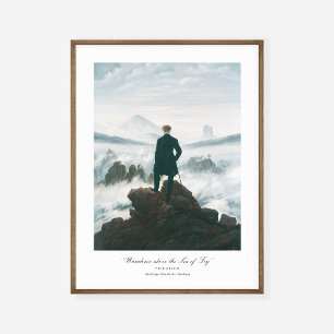 Poster Caspar David Friedrich Wanderer au-dessus de la me