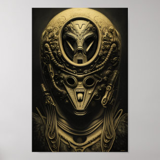 Poster Casque Alien avancé