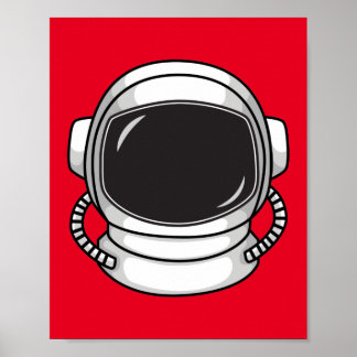 Poster casque astronaute