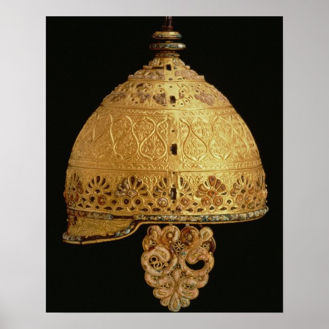 Poster Casque celtique trouvé à Agris, Charante, 4e siècl (Devant)