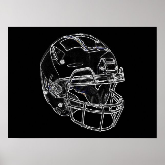Poster Casque de football Pop Art (Devant)