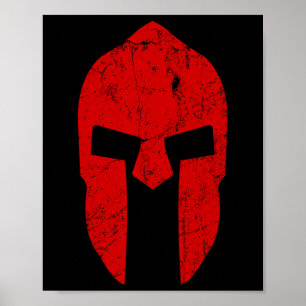 Poster Casque de guerrier spartiate Motivation de gym Spa
