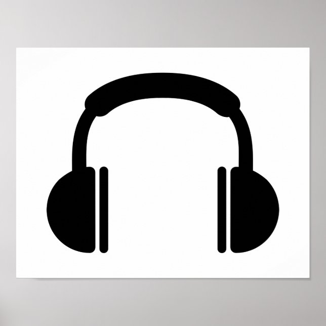 Poster Casque musique DJ (Devant)