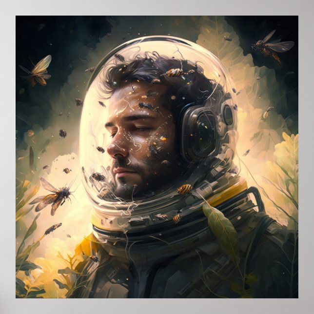 Poster casque spatial (Devant)